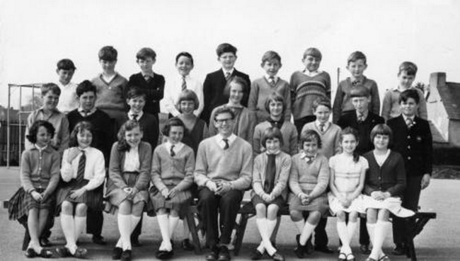 Bere Regis School in 1966 with Mr Stacey