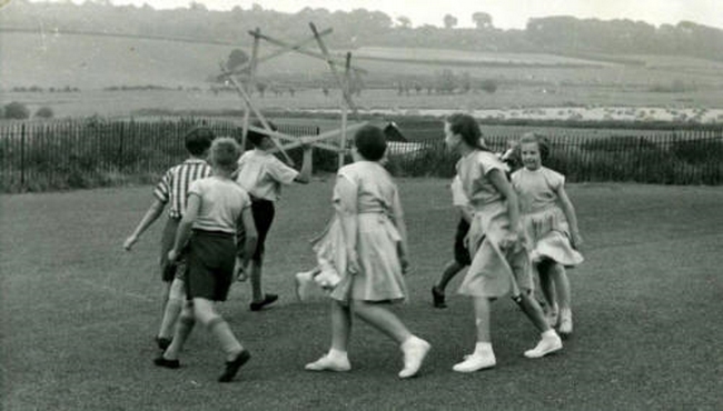 Bere Regis School Sword Dance in 1958.